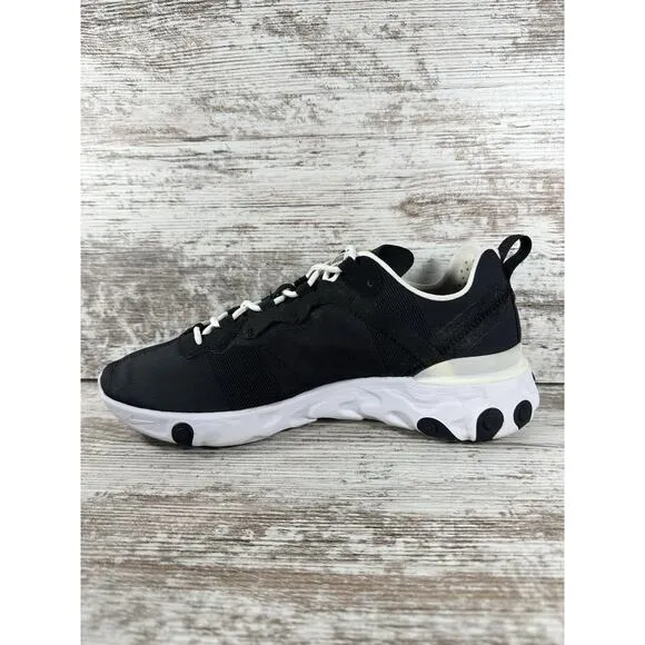 Men's Nike React Element 55 ID By You Custom Black Sneakers Sz 9.5 Athletic Gym