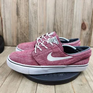 Mens Nike SB Stefan Janoski size 9 Red Low Top Athletic Skateboarding Shoes