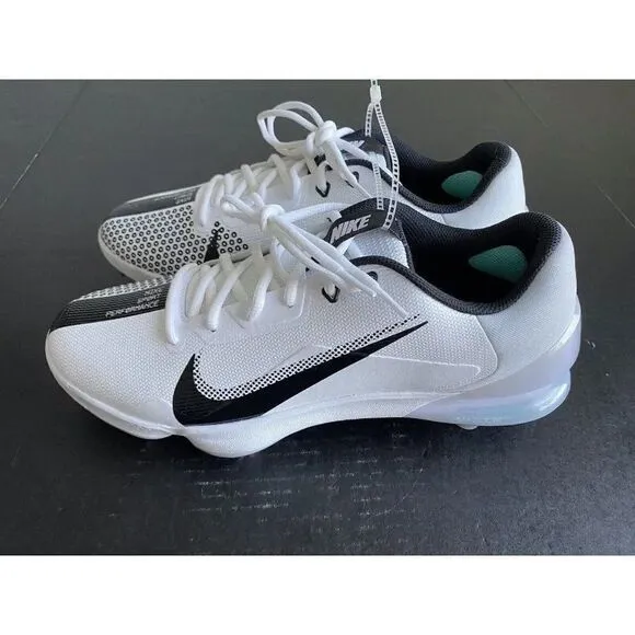 Men's Size 12 Nike Force Zoom 7 Pro Baseball Cleats White Black DC9905-103 NEW