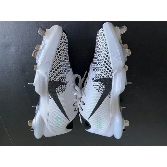 Men's Size 12 Nike Force Zoom 7 Pro Baseball Cleats White Black DC9905-103 NEW