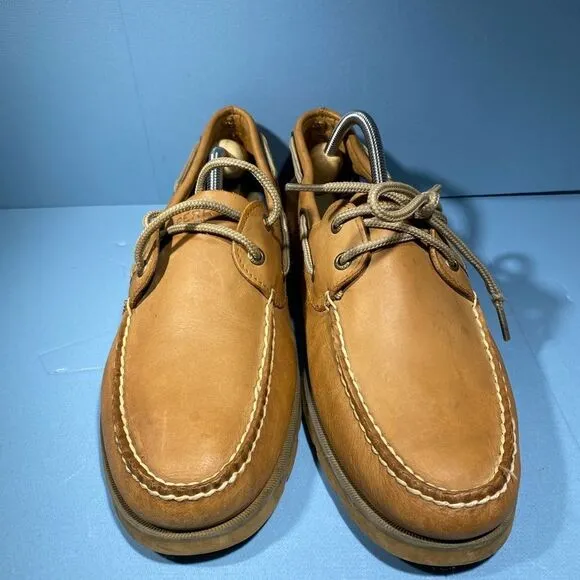 Mens Sperry Top-Sider Leeward Moc 2-Eye Boat Shoes US 11M Light Brown Leather