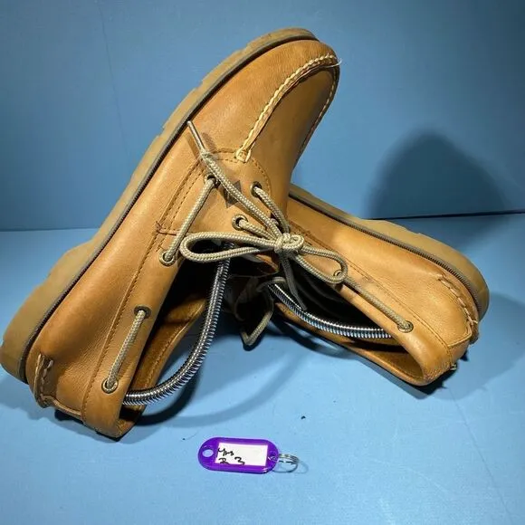 Mens Sperry Top-Sider Leeward Moc 2-Eye Boat Shoes US 11M Light Brown Leather