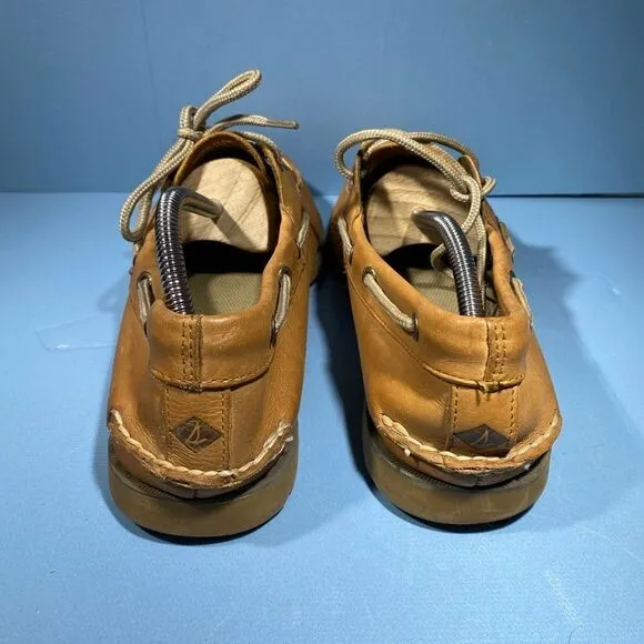 Mens Sperry Top-Sider Leeward Moc 2-Eye Boat Shoes US 11M Light Brown Leather