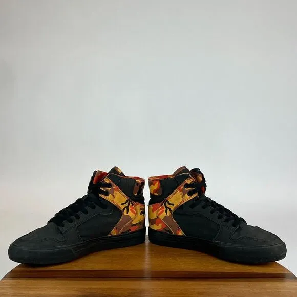 Mens Supra Rothco Vaider Camo Black High Top Skateboarding‎ Shoes Size 6 M GUC