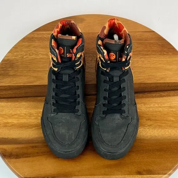 Mens Supra Rothco Vaider Camo Black High Top Skateboarding‎ Shoes Size 6 M GUC