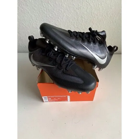 Men’s Sz 16 Nike Vapor Untouchable Pro Football Cleats Black Silver 833385-002