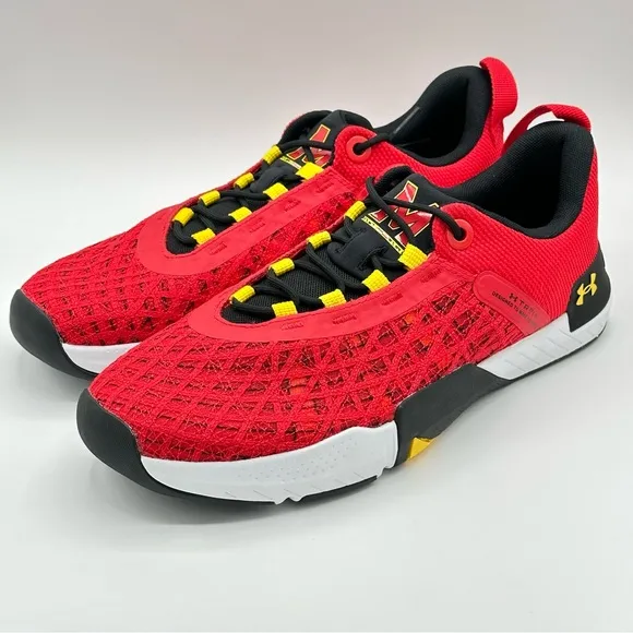 Men’s Under Armour TriBase Reign 5 3026909-600 University of Maryland  Size 11