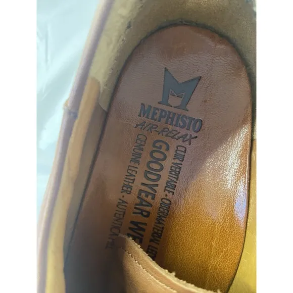 Mephisto Able Air Relax Goodyear Brown Welt Derby Lace-Up Leather Shoe- Size 10