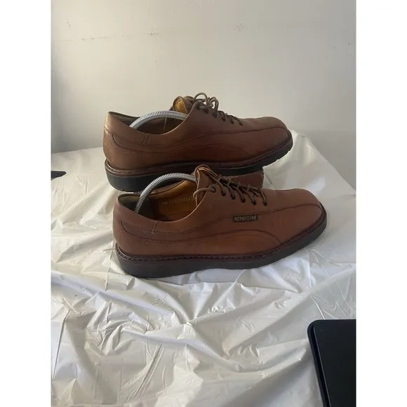Mephisto Able Air Relax Goodyear Brown Welt Derby Lace-Up Leather Shoe- Size 10