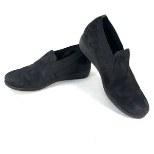 Mephisto Air Relax Mobils Jerrie Women's Size 8 Shoe Slip On Wedge Nubuck Black