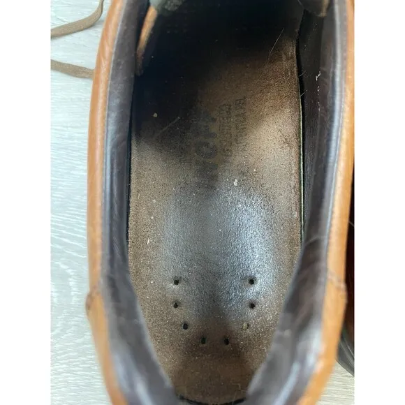 Mephisto Match Men's 12 Brown Grain Leather Lace Up Casual Oxford Dress Shoes