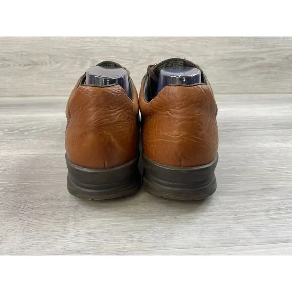 Mephisto Match Men's 12 Brown Grain Leather Lace Up Casual Oxford Dress Shoes