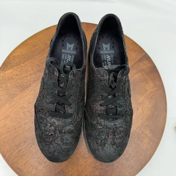 Mephisto Runoff Air Jet Women’s Yael Leather Sneakers Comfortable Shoes Size 7