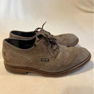 MEPHISTO Tan Light Brown Suede Wingtip Brogue Oxfords Dress Shoes Casual Men's 9