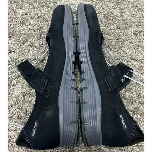 Mephisto Yelina Mary Jane Runoff Air Jet System Womens 7.5 Black Leather Shoes