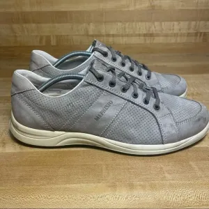 MEPHISTO Men Hero Perf Sneaker Shoes, US 11 EUR 10 1/4 Grey Leather