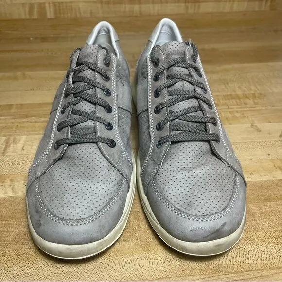 MEPHISTO Men Hero Perf Sneaker Shoes, US 11 EUR 10 1/4 Grey Leather