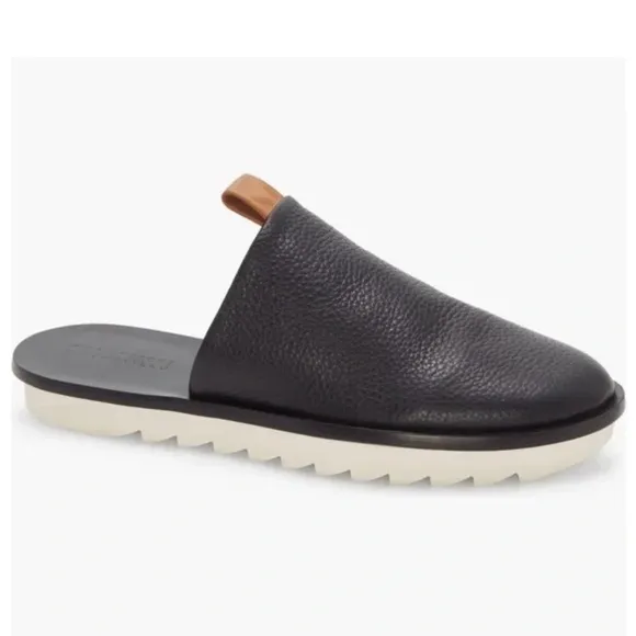 Mercedes Castillo Teah Black Leather Mules Shoes LugSole Minimalist Quiet Luxury