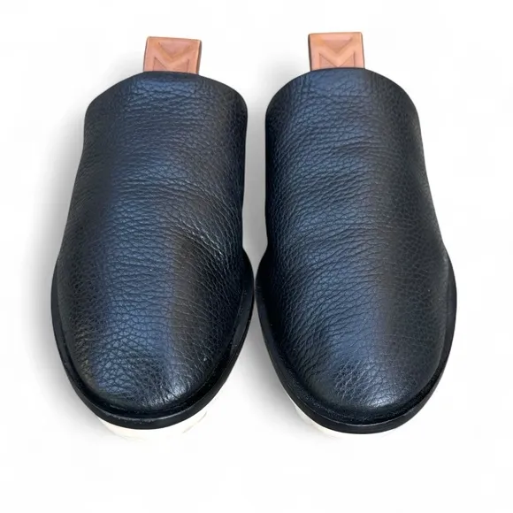 Mercedes Castillo Teah Black Leather Mules Shoes LugSole Minimalist Quiet Luxury