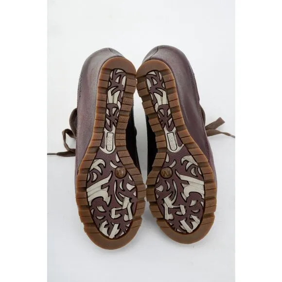 Merrell Cinnamon Smooth Leather Wedge Ankle Booties Women's Sz 7 Shoes