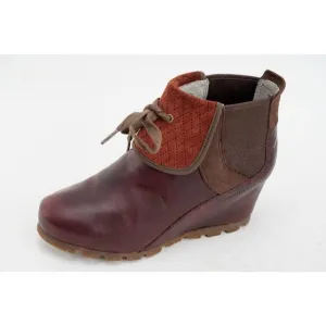 Merrell Cinnamon Smooth Leather Wedge Ankle Booties Women's Sz 7 Shoes
