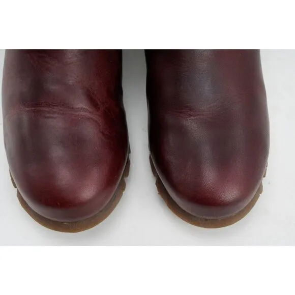 Merrell Cinnamon Smooth Leather Wedge Ankle Booties Women's Sz 7 Shoes