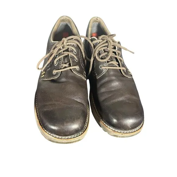 MERRELL REALM MEN’S EXPRESSO LEATHER LACE UP OXFORD DRESS SHOES SIZE 10