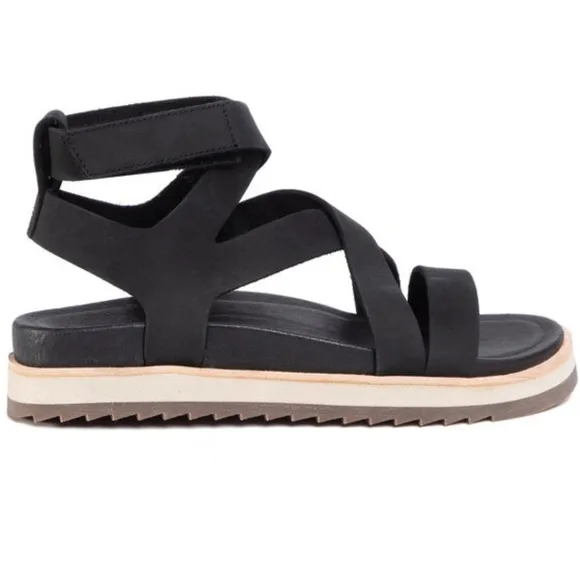 Merrell Women Juno Mid Ankle Strappy Leather Platform Sandals shoes sz 6