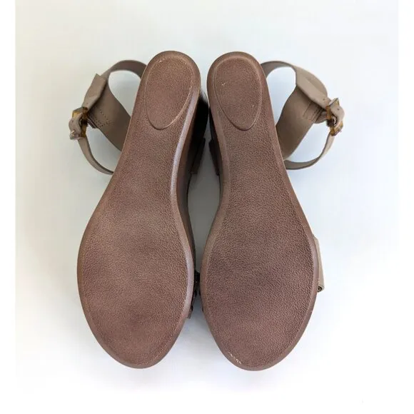 Mia Priscilla Wedge Platform Beige Sandal Size 10M