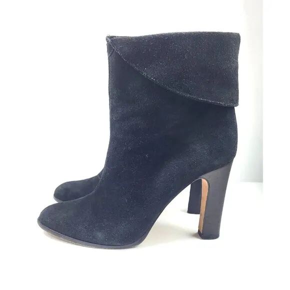 Michael Kors Black suede heeled boots -‎ Size 7.5