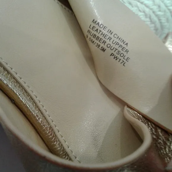 Michael Kors  gold espadrilles wedges sandals