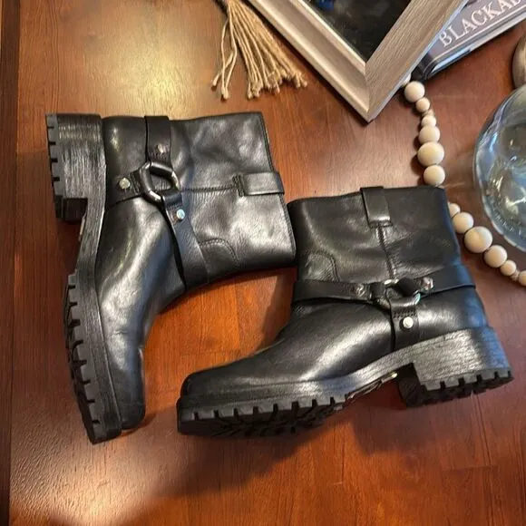 Michael Kors Leather Moto Boots - 38.5 - Excellent Condition