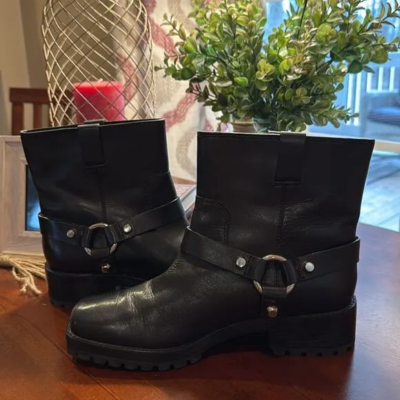 Michael Kors Leather Moto Boots - 38.5 - Excellent Condition