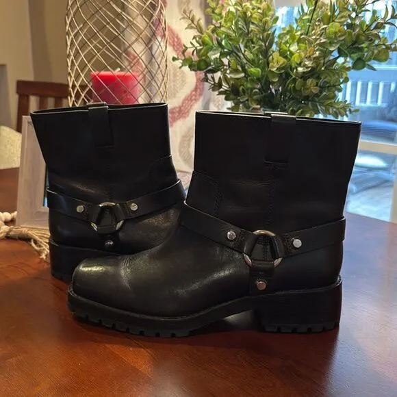 Michael Kors Leather Moto Boots - 38.5 - Excellent Condition