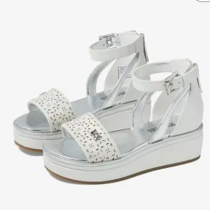 MICHAEL Michael Kors Girls' Richie Olivia Platform Sandals In White Sunset