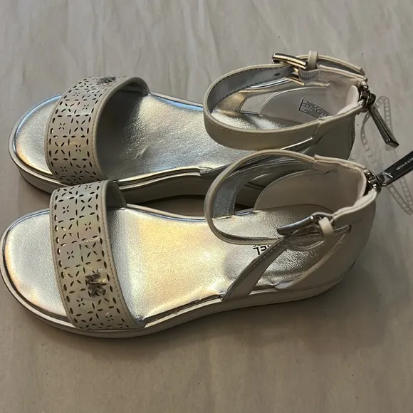 MICHAEL Michael Kors Girls' Richie Olivia Platform Sandals In White Sunset