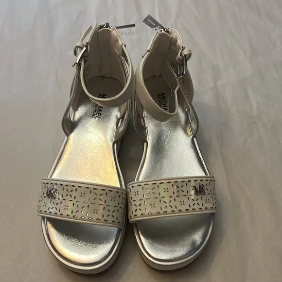 MICHAEL Michael Kors Girls' Richie Olivia Platform Sandals In White Sunset