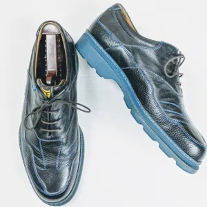 MICHAEL TOSCHI G4 Golf Shoes Black Blue Made In Italy