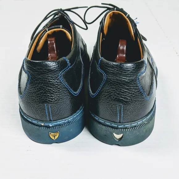 MICHAEL TOSCHI G4 Golf Shoes Black Blue Made In Italy