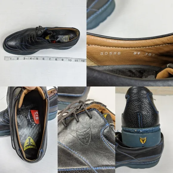 MICHAEL TOSCHI G4 Golf Shoes Black Blue Made In Italy