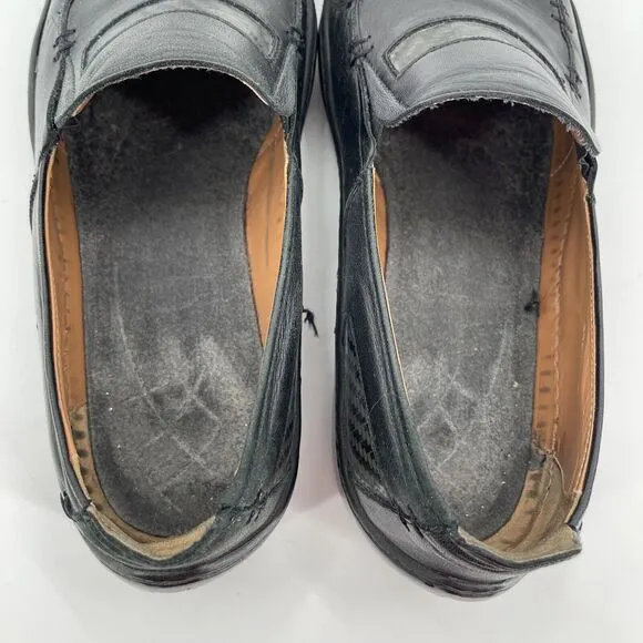 Michael Toschi Mach 8284 Leather Driving Shoes Mens 9 No Insoles Black Italy