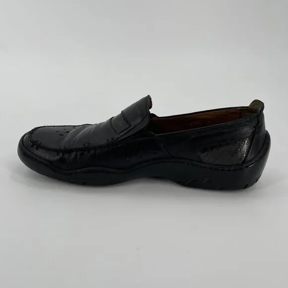 Michael Toschi Mach 8284 Leather Driving Shoes Mens 9 No Insoles Black Italy