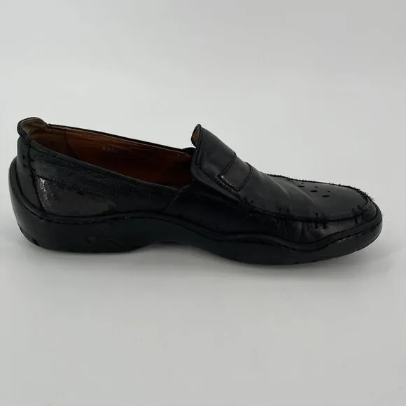 Michael Toschi Mach 8284 Leather Driving Shoes Mens 9 No Insoles Black Italy