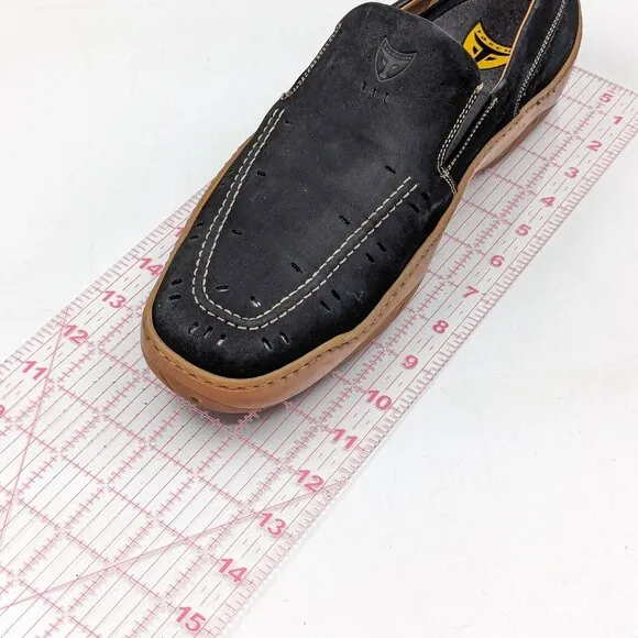 Michael Toschi Men Antibac CIS Comfortable Cusion Black Leather Loafers Sz 12M
