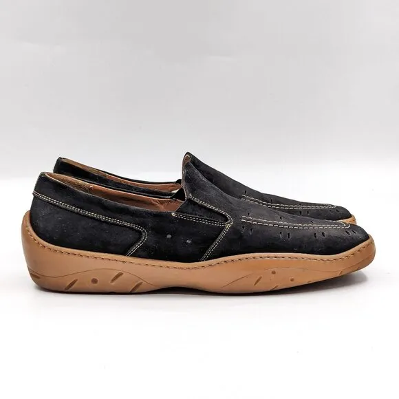 Michael Toschi Men Antibac CIS Comfortable Cusion Black Leather Loafers Sz 12M