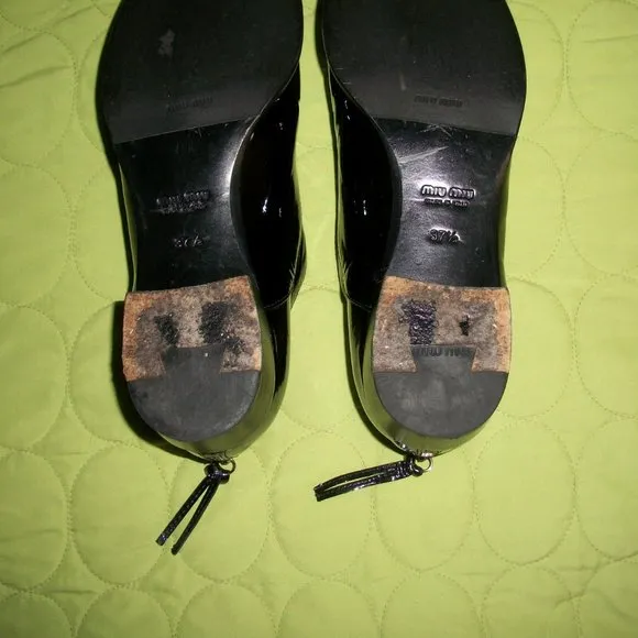 Miu Miu Black Patent Leather Shoes