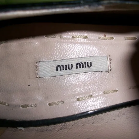 Miu Miu Black Patent Leather Shoes
