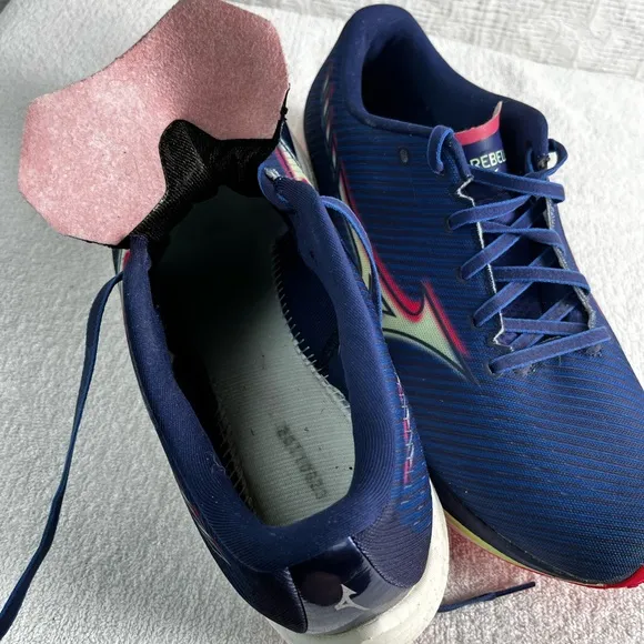 Mizuno Mens 12 Wave Rebellion Running Shoes Princess Blue Paradise Pink PR1A