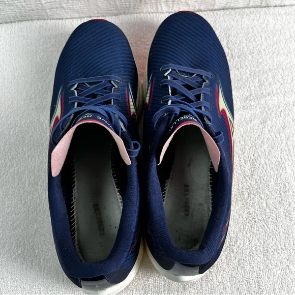 Mizuno Mens 12 Wave Rebellion Running Shoes Princess Blue Paradise Pink PR1A