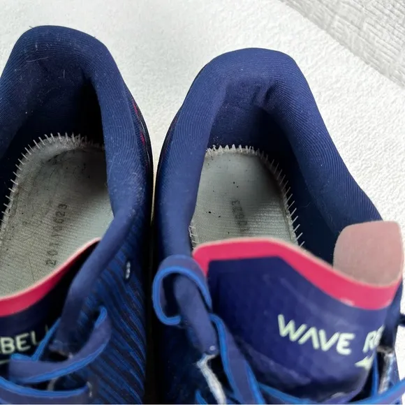 Mizuno Mens 12 Wave Rebellion Running Shoes Princess Blue Paradise Pink PR1A